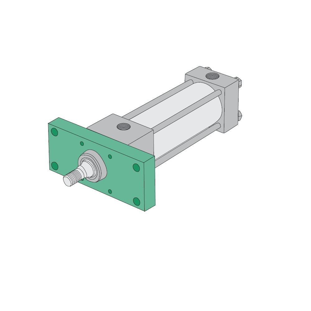 F1AK-05A1B-AMU202A NUMATICS/AVENTICS NFPA MULTIPOSITION CYLINDER<BR>A SERIES 1 1/2" BORE 5" FRONT 2" REAR STROKE, FRONT FLANGE MNT, MAGNET